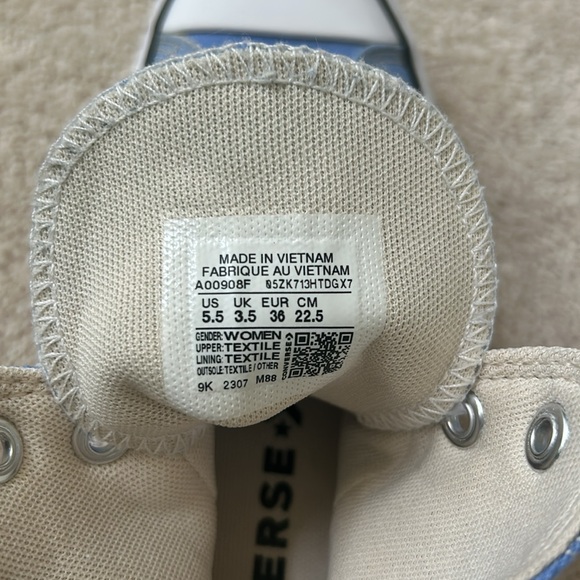 Converse Chuck Taylor All Star Lift Platform Hightop Shoes | Blue | 5.5 - Picture 7 of 13